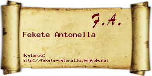 Fekete Antonella névjegykártya